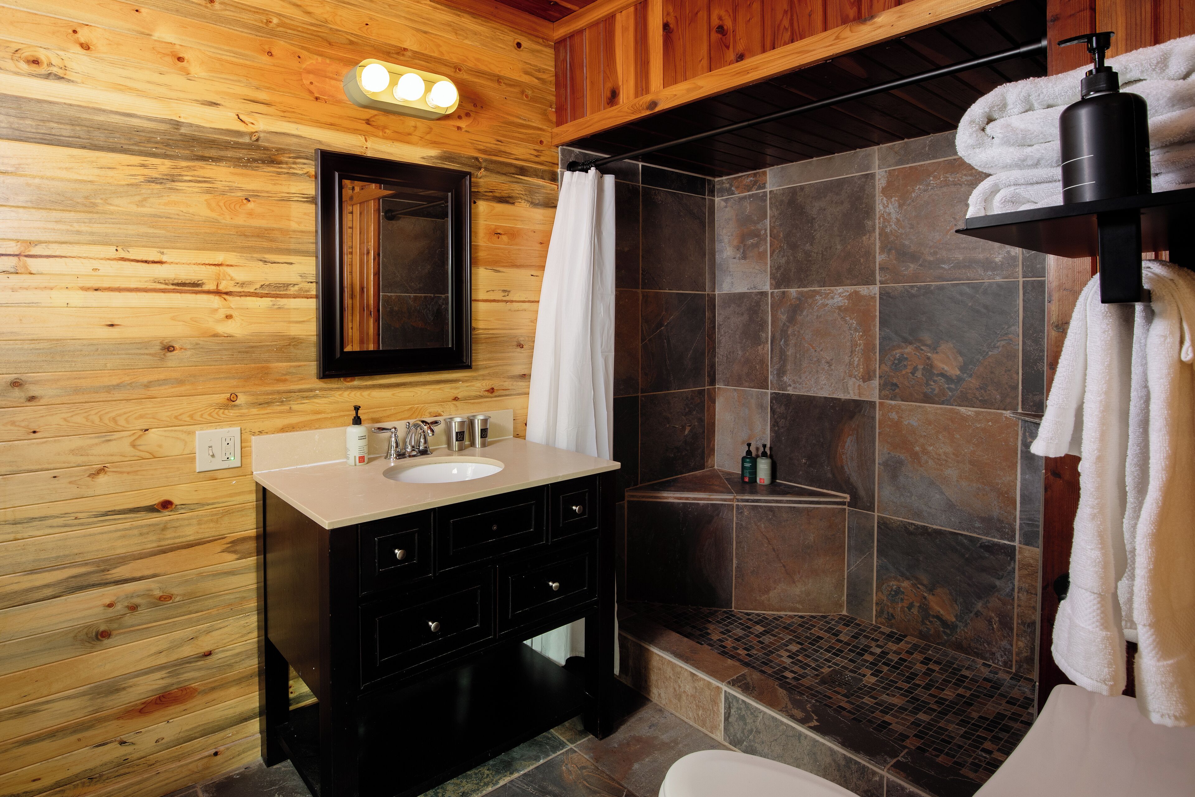 Room, Multiple Beds (Withrow House) | Bathroom | Shower, free toiletries, hair dryer, towels