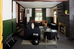 Room, Multiple Beds (Withrow House) | Living area | Books -  LOGE Glacier  (Essex)