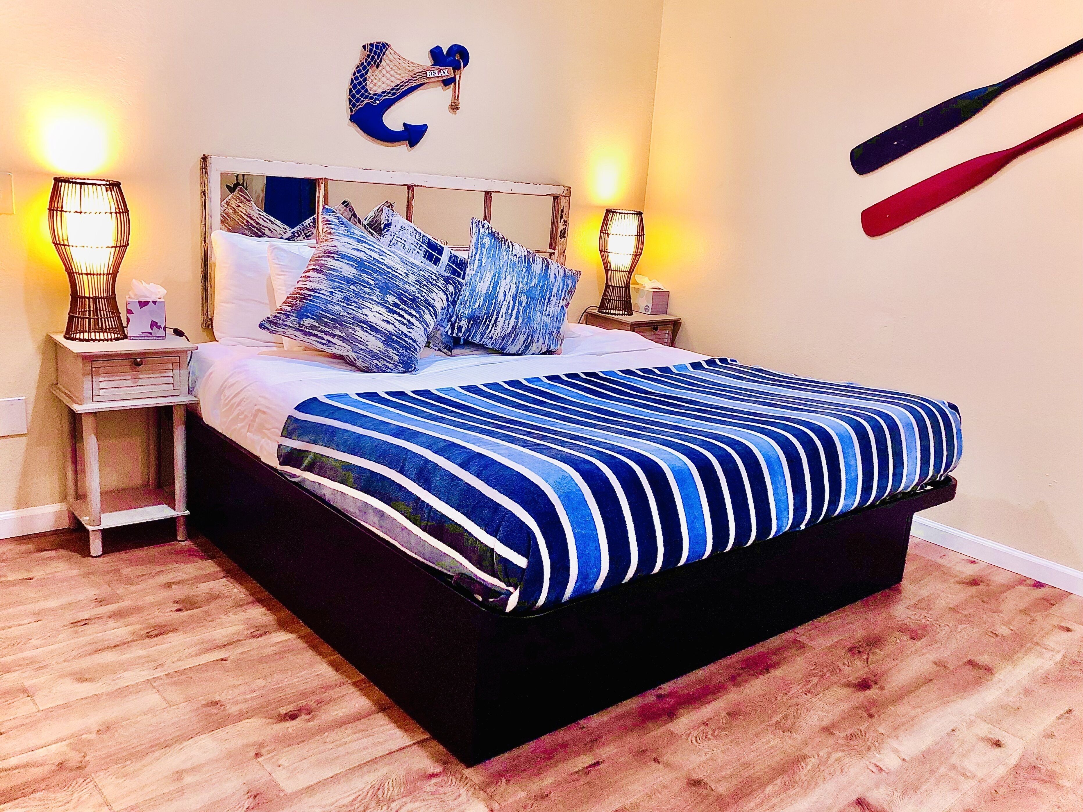 Premium bedding, individually decorated, individually furnished