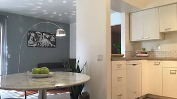 Fridge, microwave, coffee/tea maker
