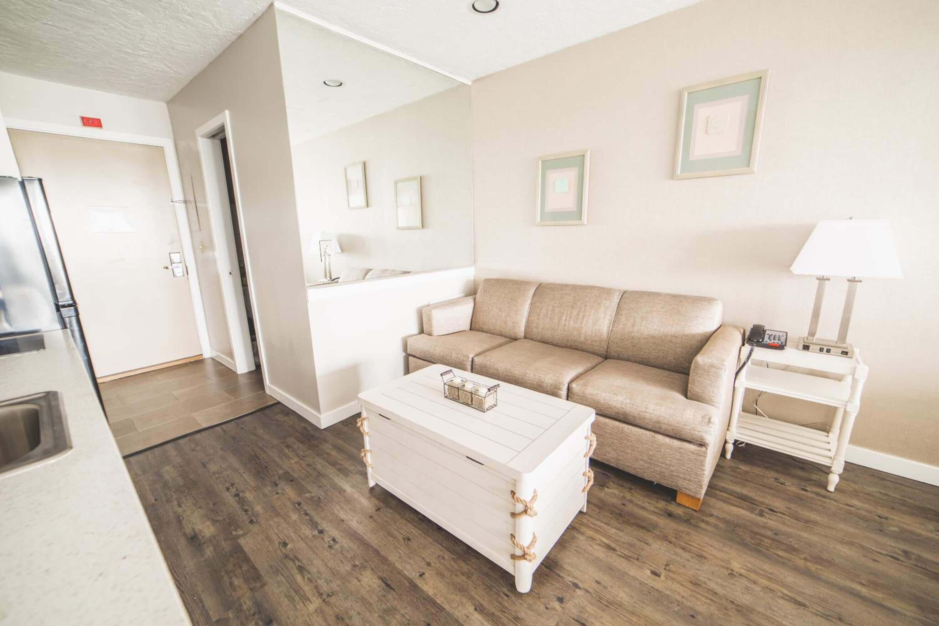 direct oceanfront room,1 king bed with sofa bed | living room | flat-screen tv, dvd player