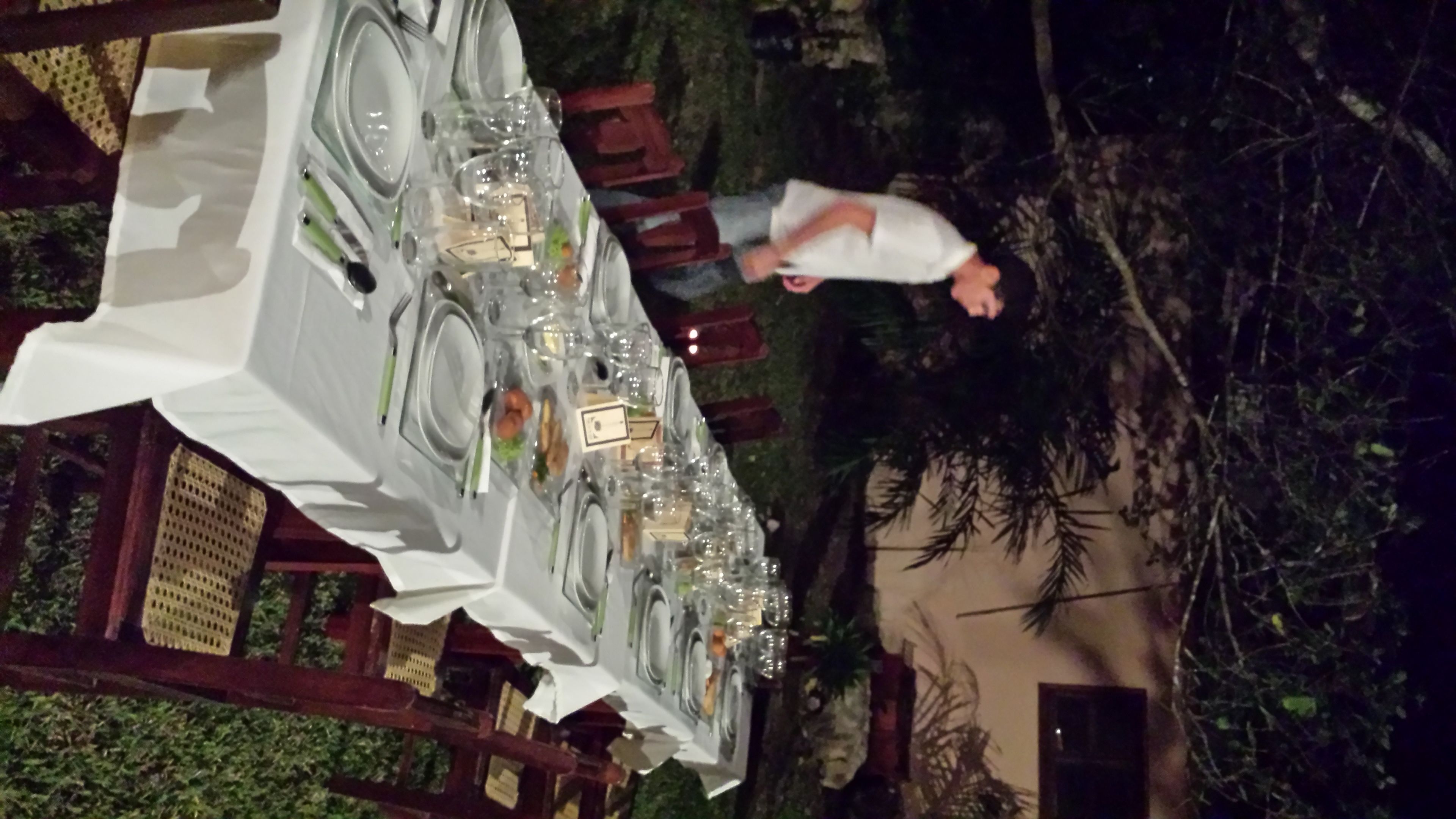 outdoor banquet area