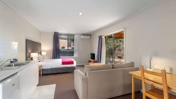1 bedroom, desk, soundproofing, iron/ironing board