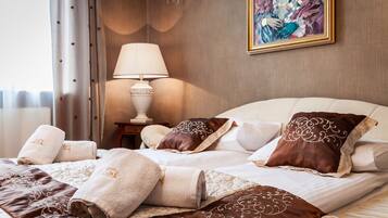 Quarto casal luxo, 2 camas de solteiro | Roupas de cama premium, individualmente decorados