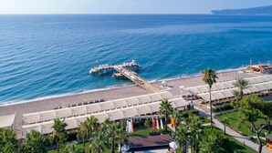 A beachside hotel with a pier extending into the sea, offering views of the ocean. - Seven Seas Hotel Life - Ultra All Inclusive (Kemer)