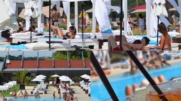 Nära stranden, vit sandstrand och transport till/från stranden