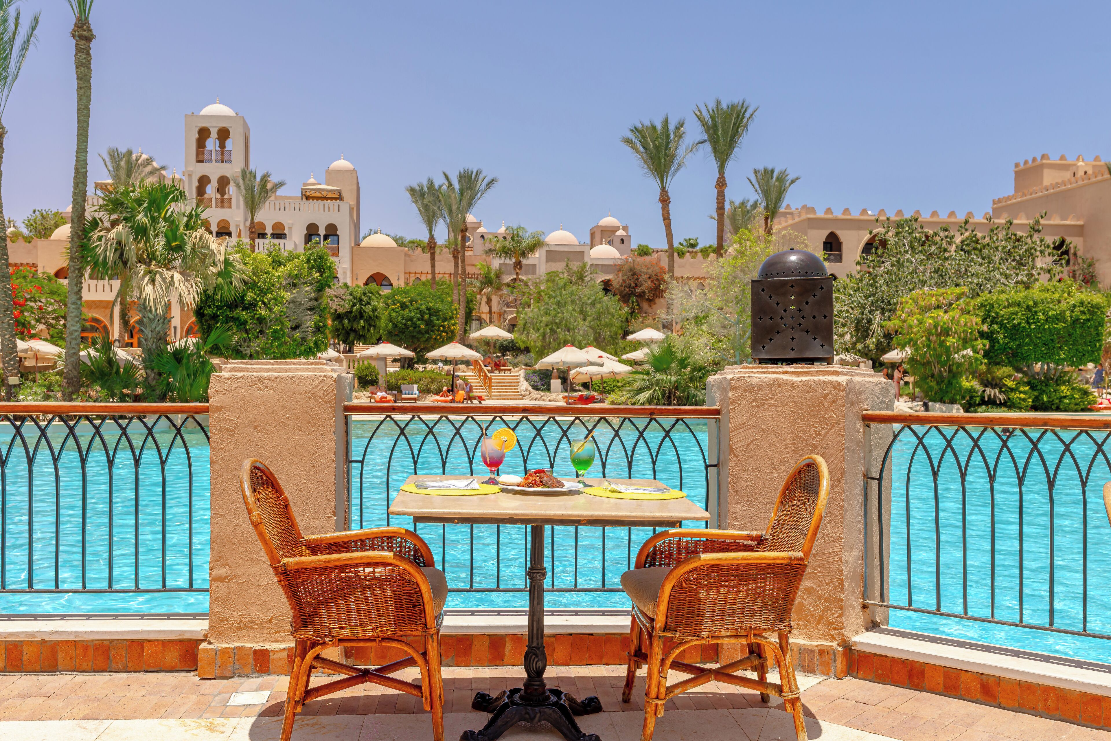 Outdoor banquet area