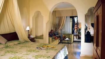 Minibar, in-room safe, blackout drapes, free cribs/infant beds