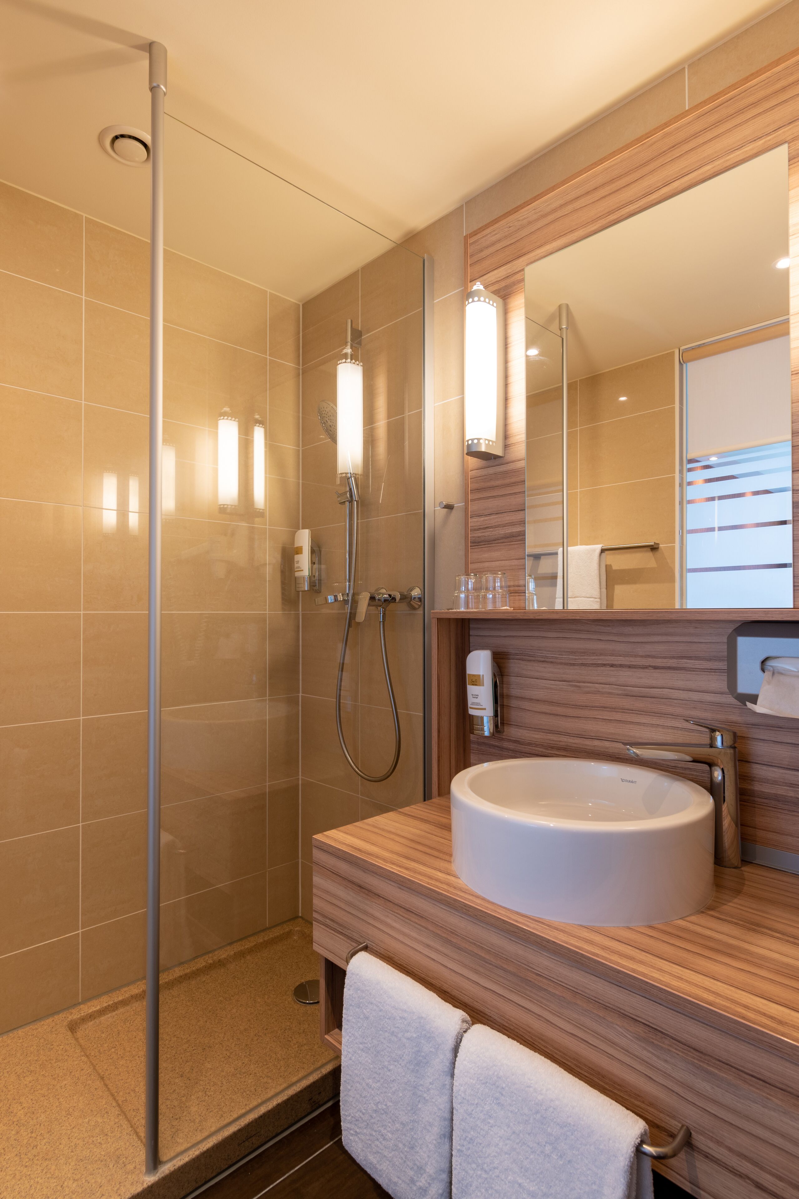 superior room | bathroom | shower, free toiletries, hair dryer, heated floors