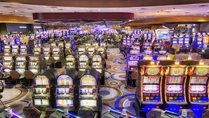 A large casino with numerous slot machines and a variety of gaming tables. - Isle of Capri Casino Hotel Boonville & Casino - A Caesars Rewards Destination (Boonville)