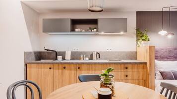 Fridge, microwave, stovetop, dishwasher
