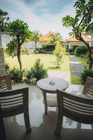 Standard Resort Room (Double Bed) | Terrace/patio - Liberty Dive Resort (Tulamben)