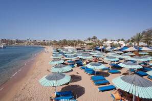 Private beach, sun-loungers, beach umbrellas, beach towels - Ghazala Beach  (Sharm El Sheikh)