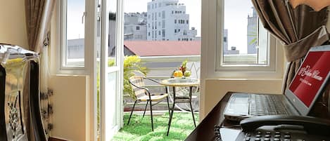 Minibar, in-room safe, desk, blackout curtains
