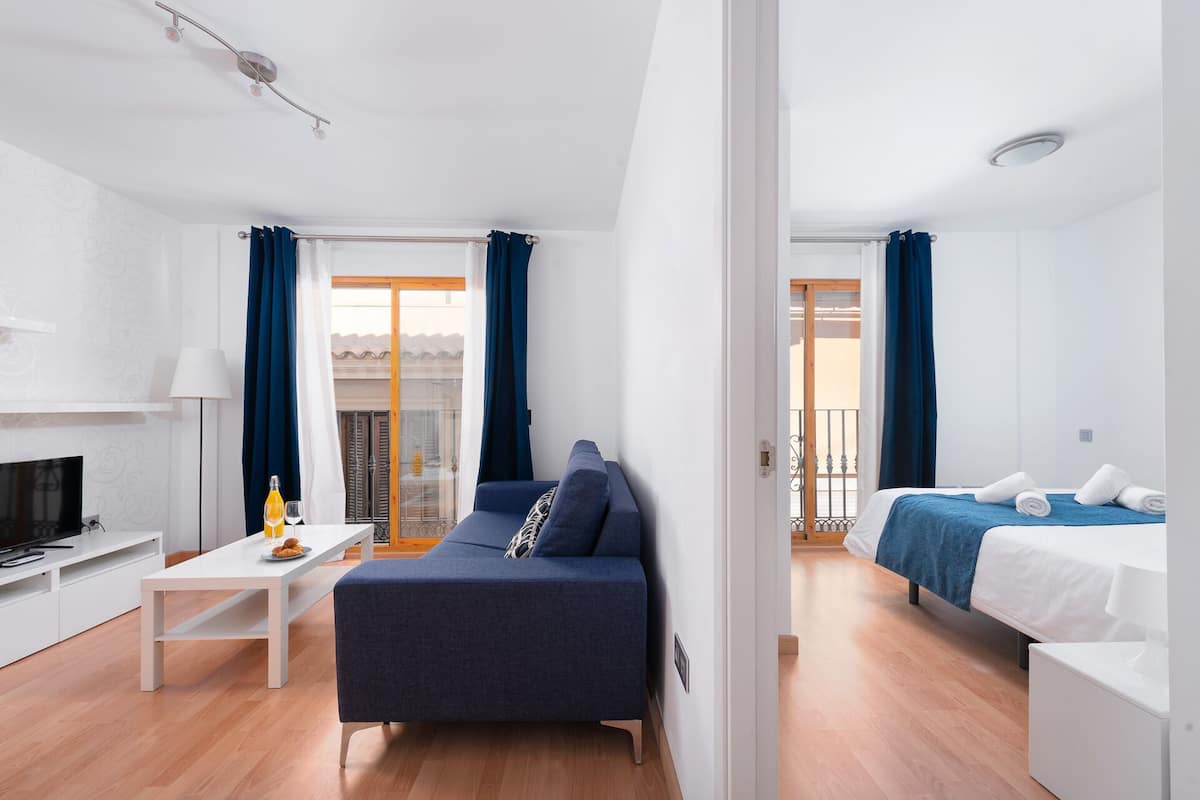 1 bedroom, blackout curtains, iron/ironing board, free cots/infant beds