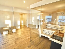 Sauna seca, sauna a vapor, 3 salas de tratamento