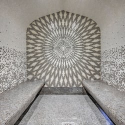 Sauna, hot tub, steam room, body treatments, deep-tissue massages