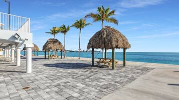 Outdoor pool, open 7 AM to 10 PM, sun loungers