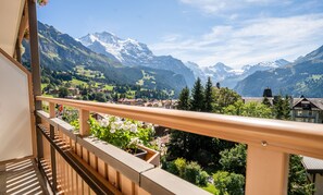 Double Room with Jungfrau View and Balcony | View from room - Hotel Jungfraublick Wengen (Wengen)