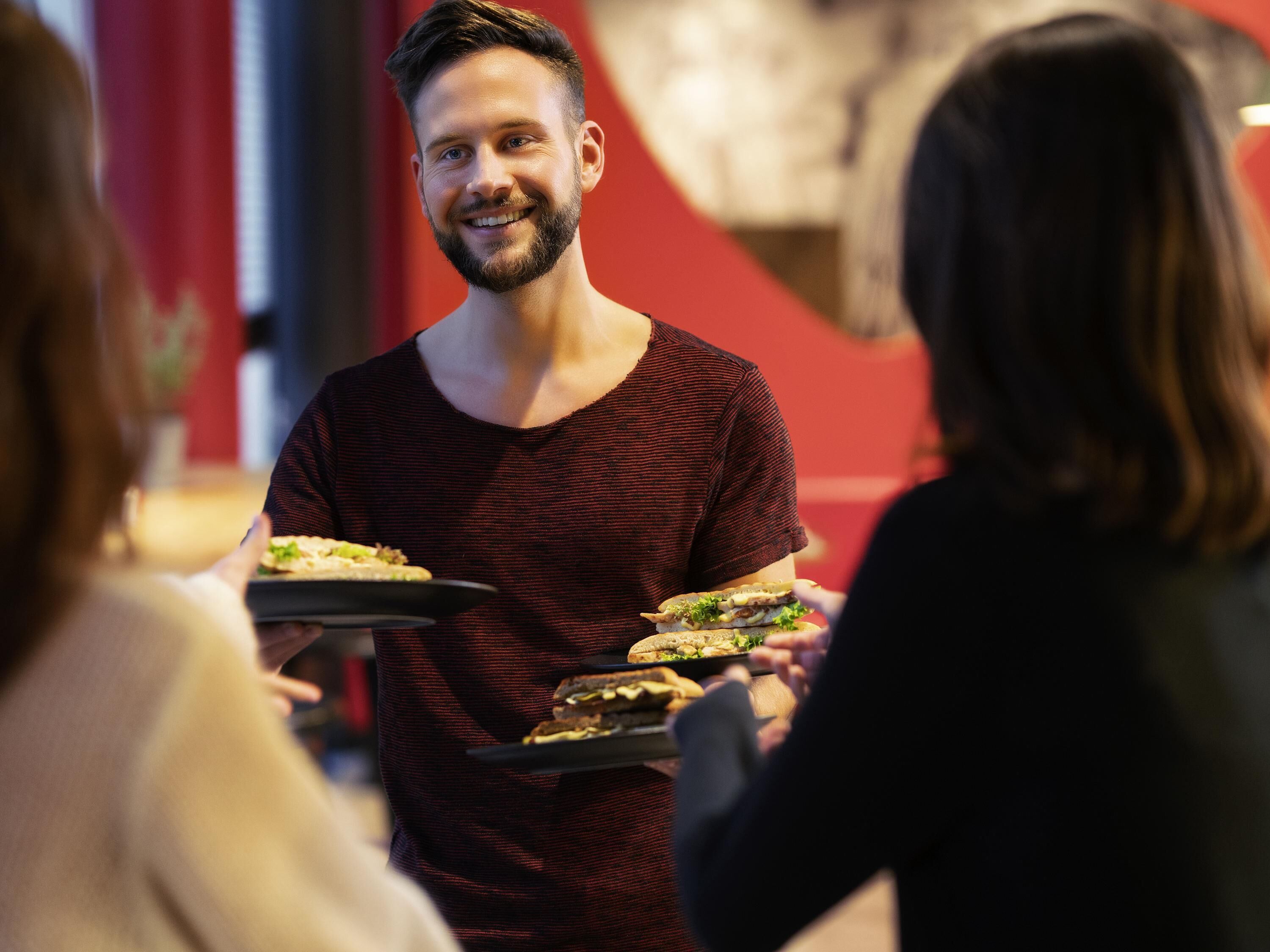 breakfast, lunch and dinner served