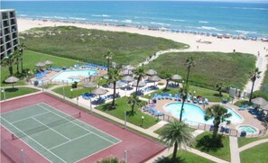 Condo, 2 Bedrooms, Hot Tub, Beachfront (Saida IV) | Aerial view - Beach Front Condos by Island Services (South Padre Island)