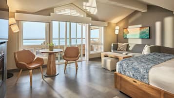 Beachfront King Studio | 高級寢具、客房內保險箱、遮光布/窗簾、熨斗/熨衣板
