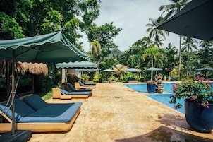 2 outdoor pools, pool umbrellas, sun loungers