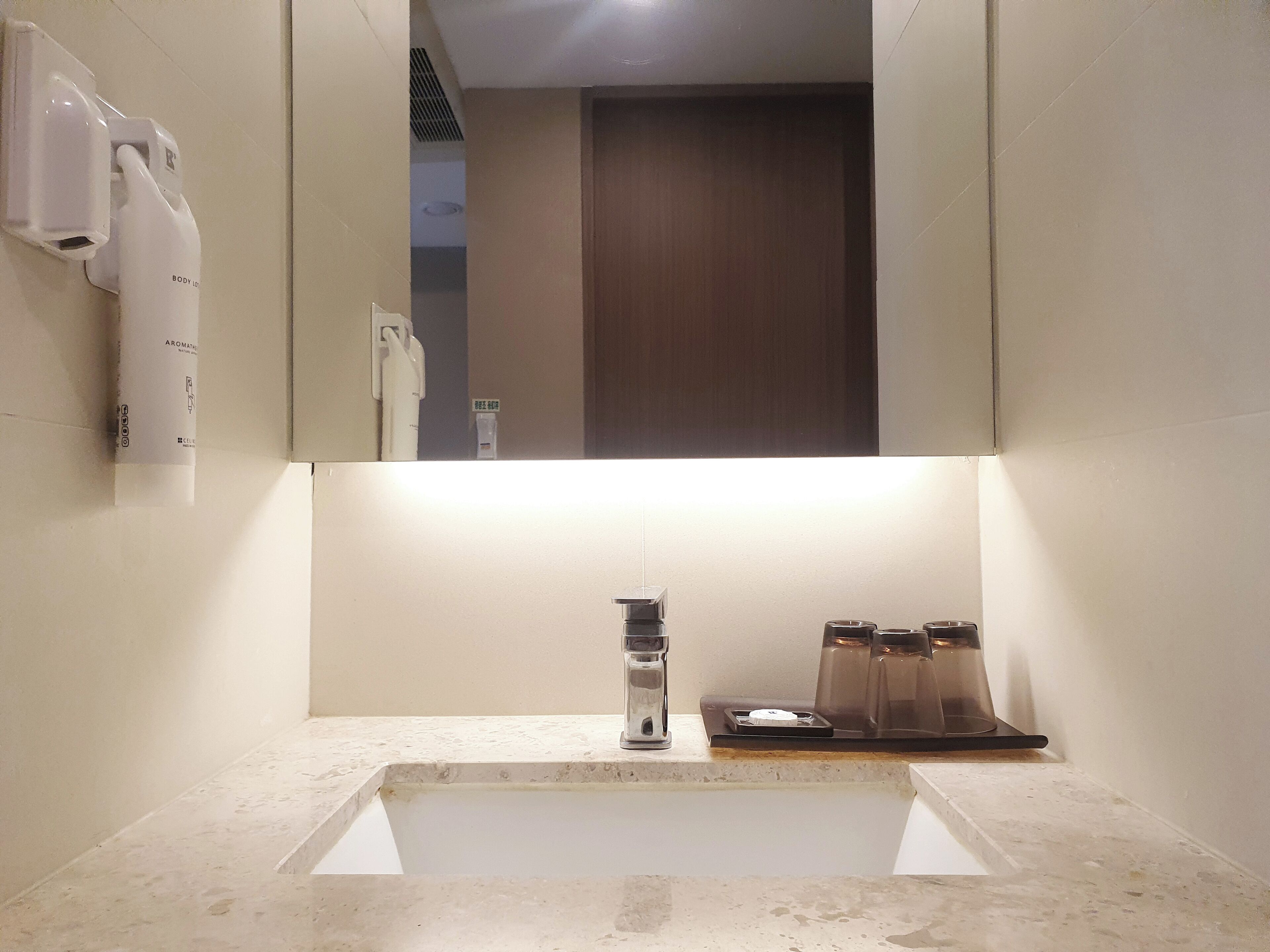 hair dryer, bathrobes, slippers, bidet