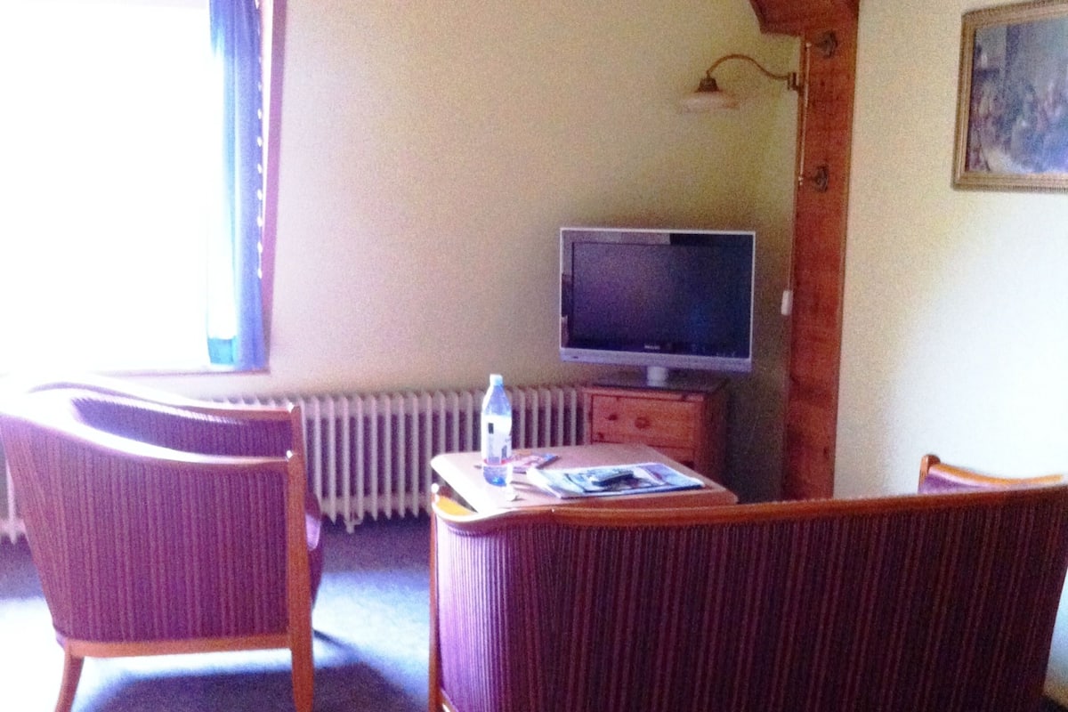 Suite | Woonkamer | Een flatscreentelevisie