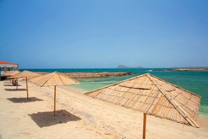 Accommodatie ligt op het strand