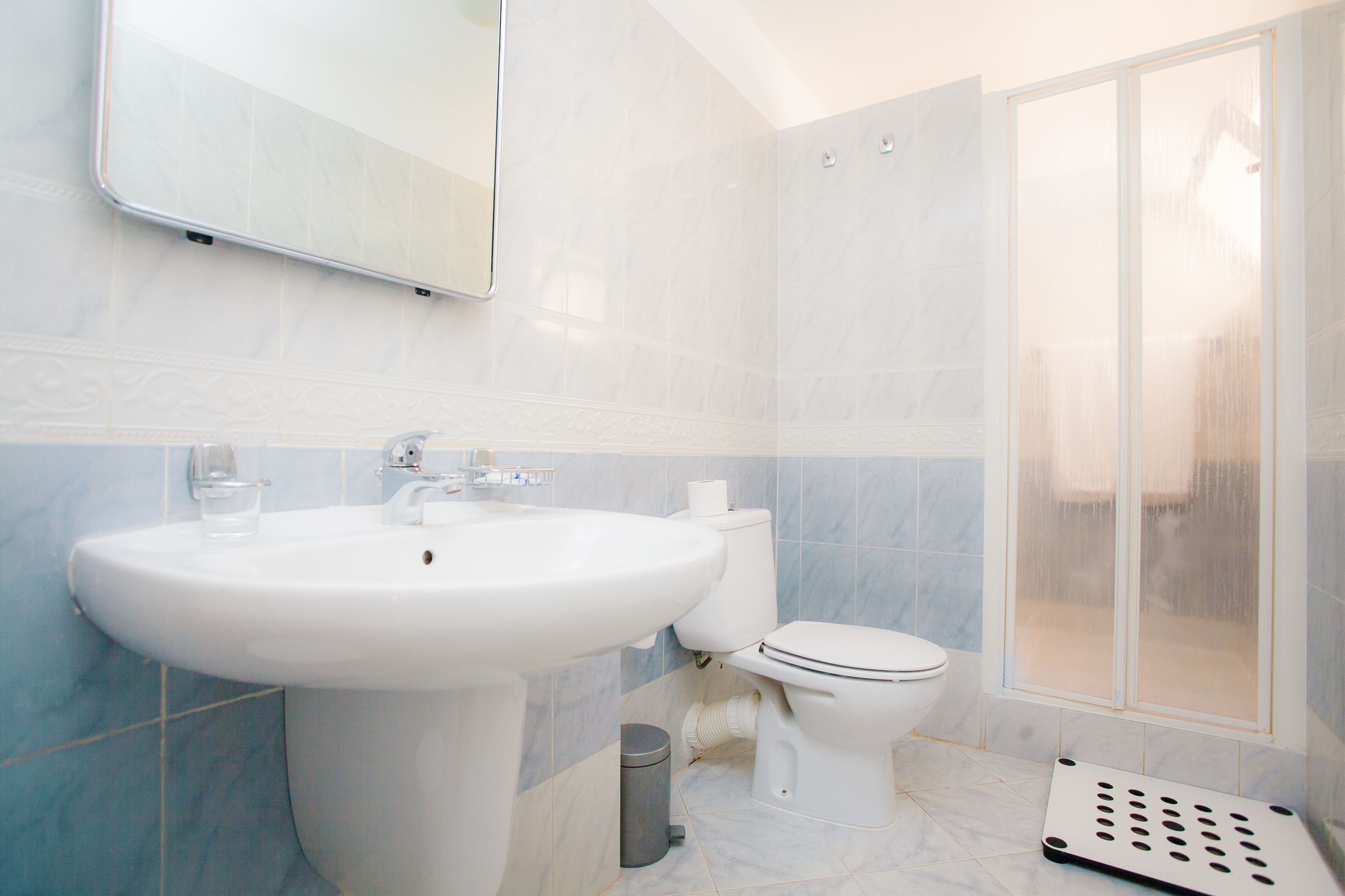 free toiletries, hair dryer, towels