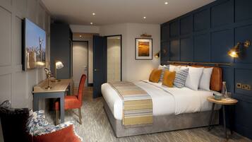 Hochwertige Bettwaren, Zimmersafe, Schreibtisch, schallisolierte Zimmer