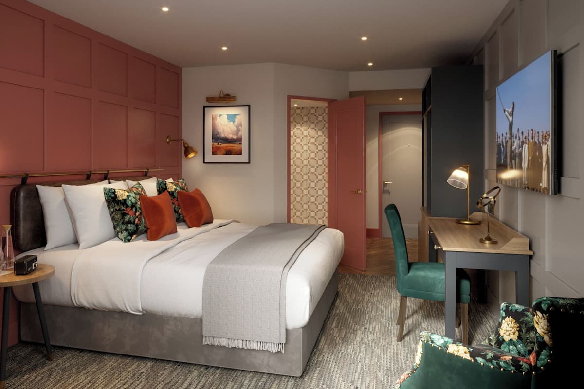 Combined shower/bathtub, towels