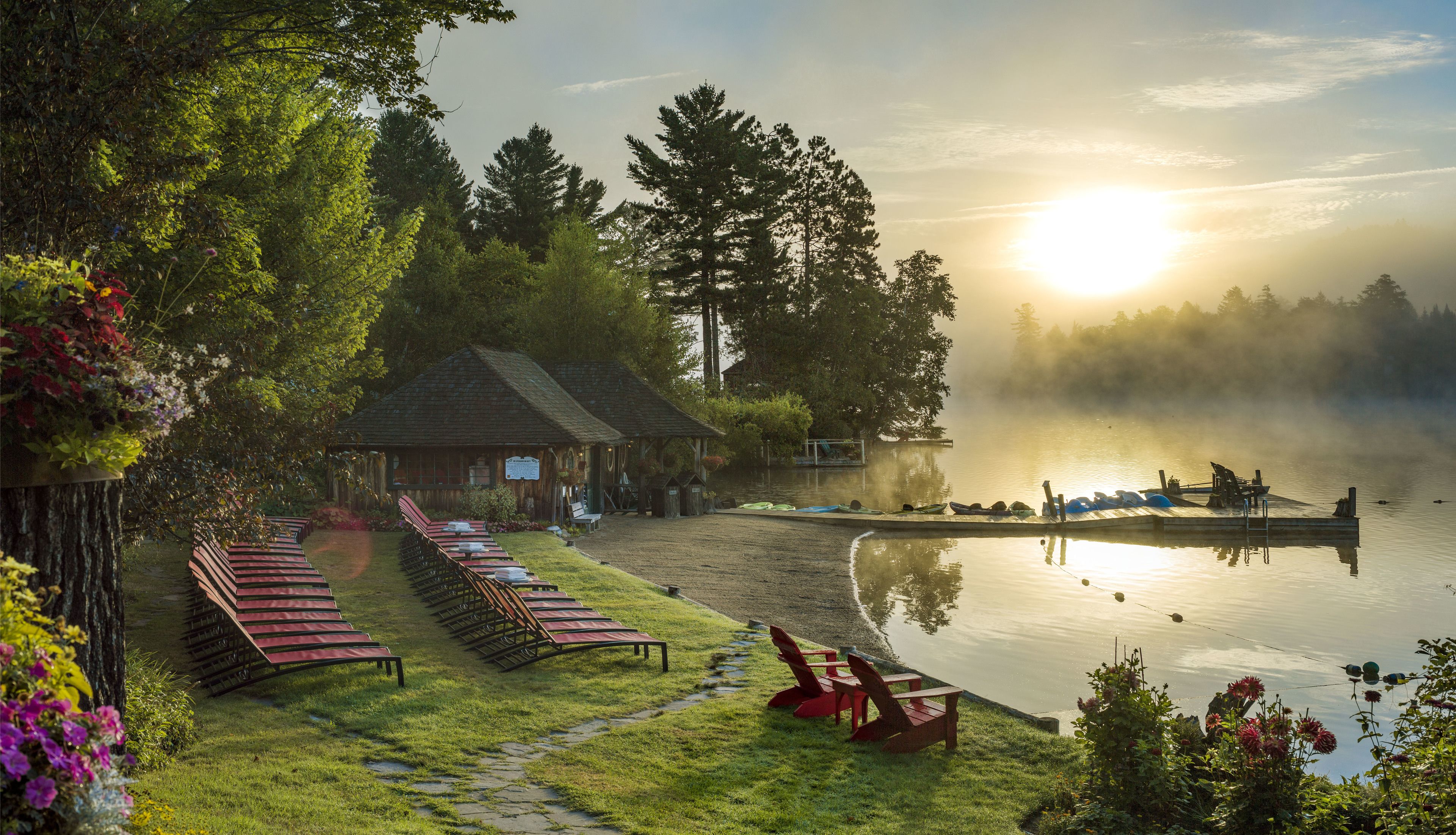private beach, sun-loungers, beach towels, kayaking