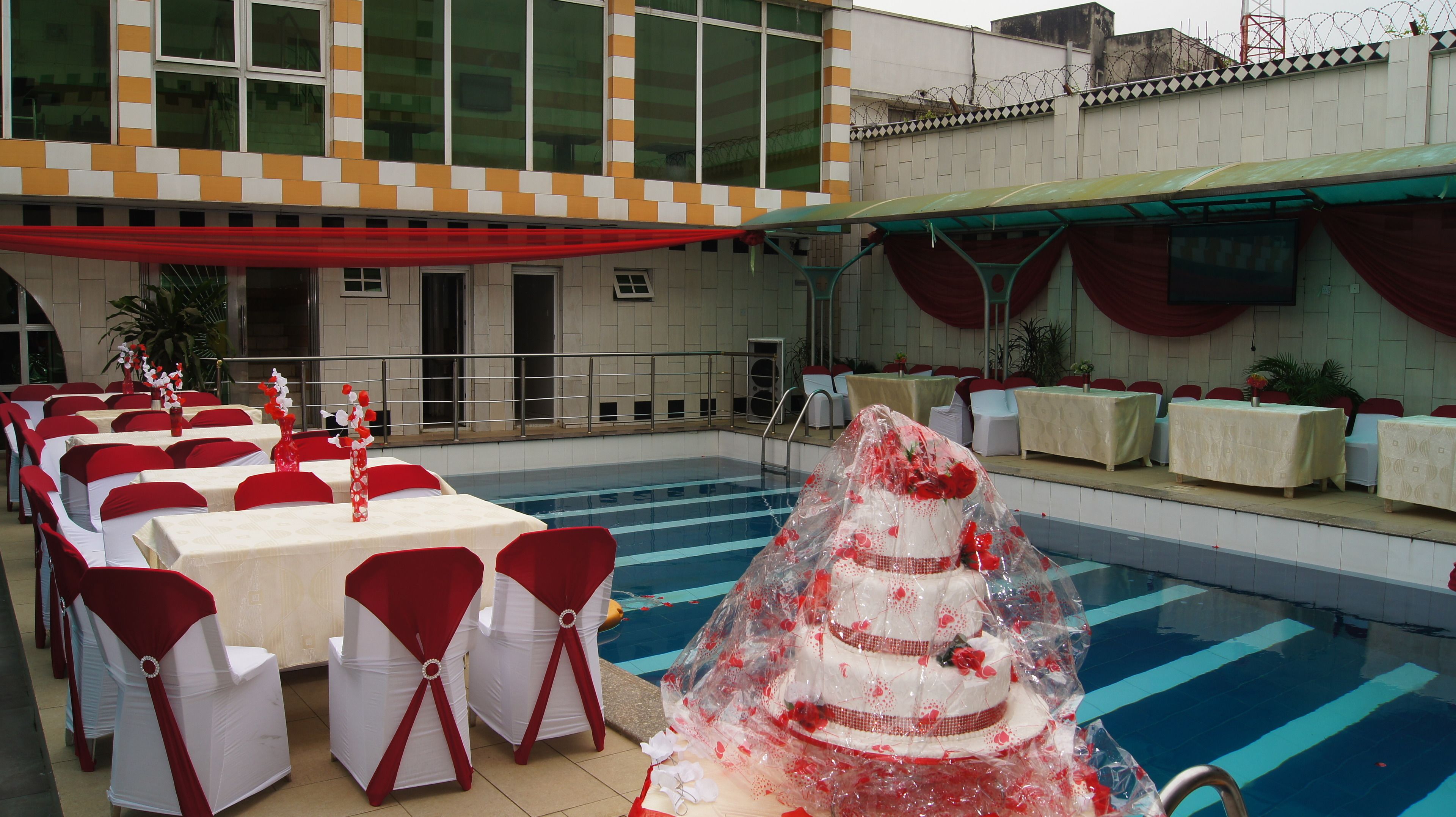 outdoor wedding area