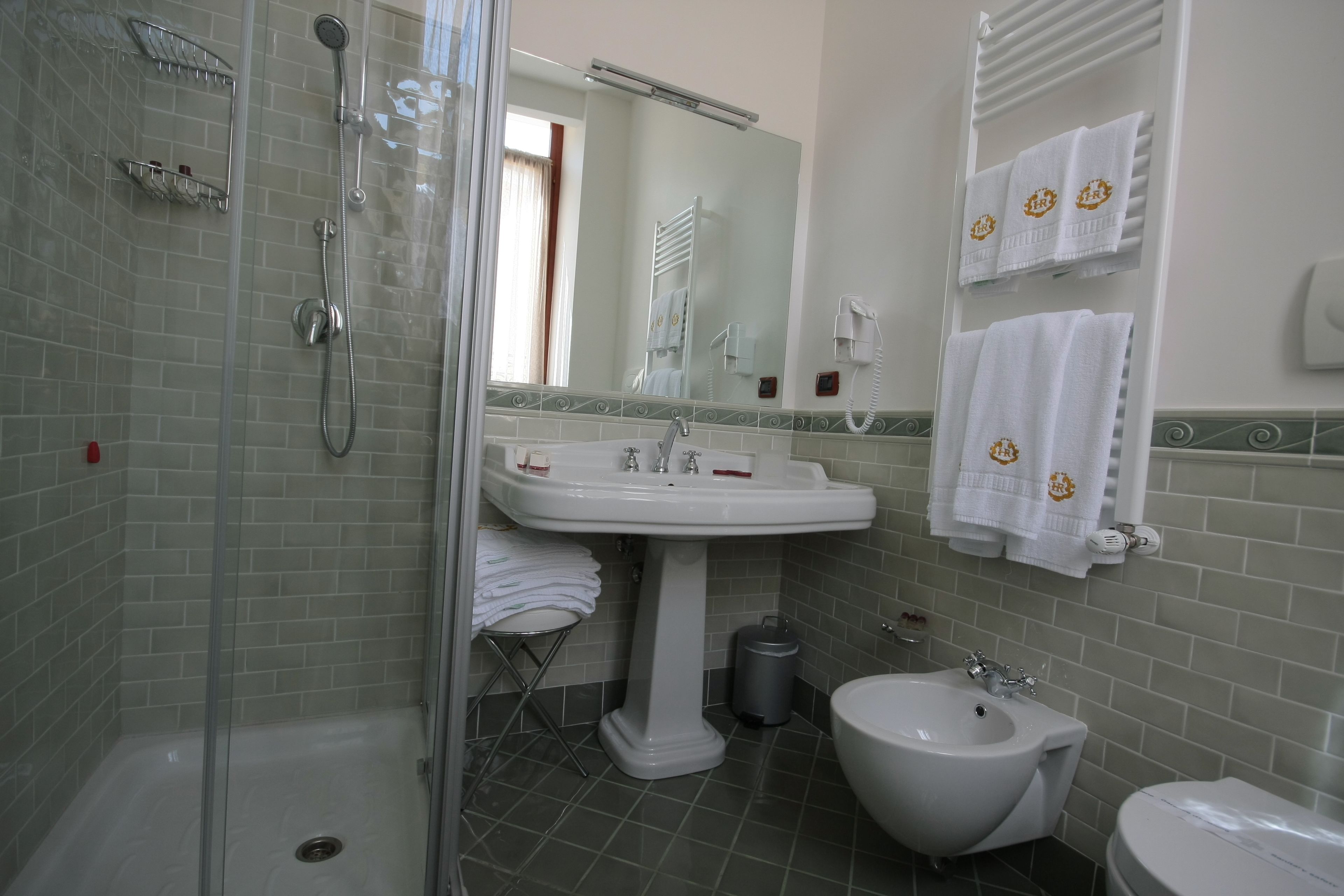 double room | bathroom | shower, free toiletries, hair dryer, bathrobes