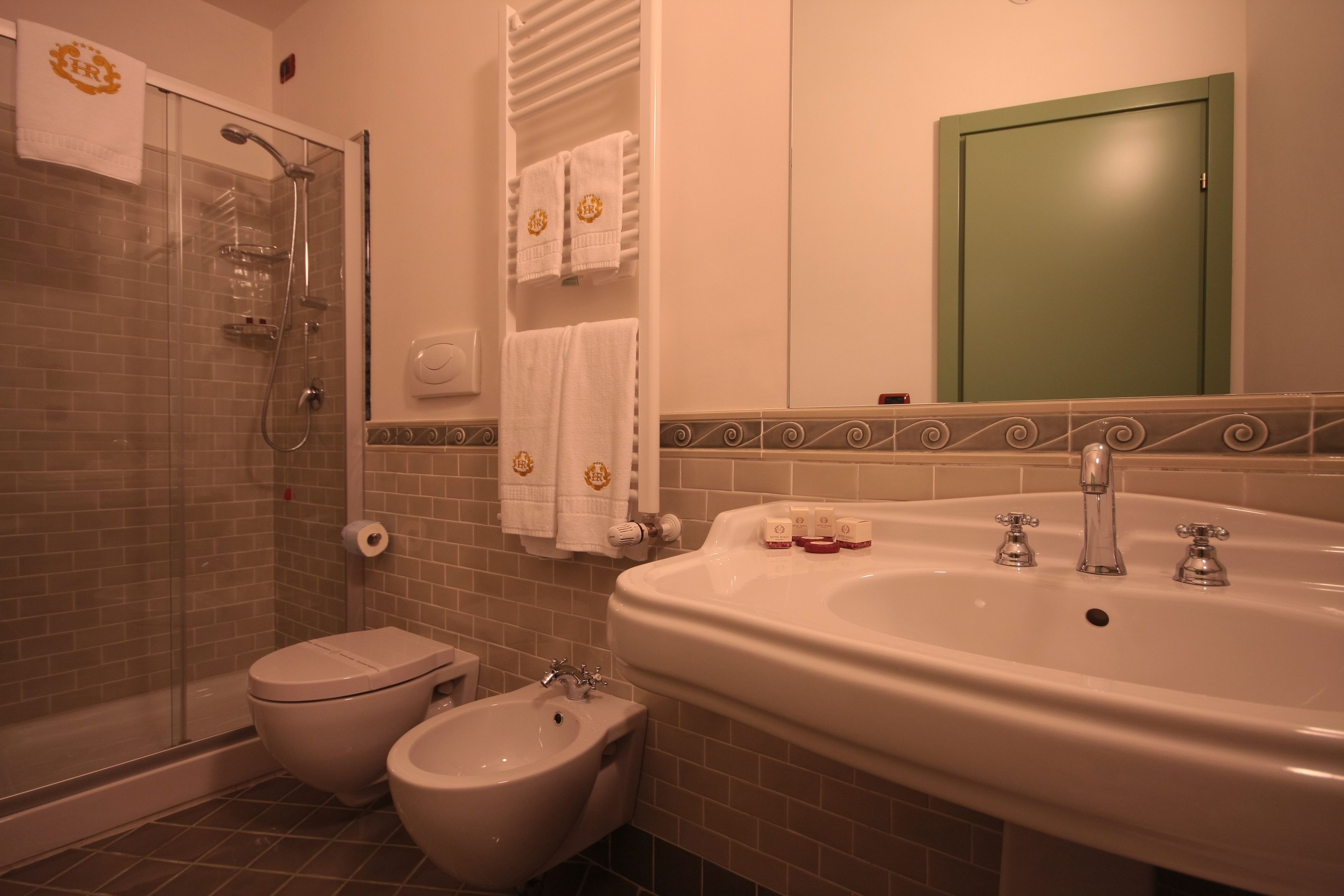 shower, free toiletries, hair dryer, bathrobes