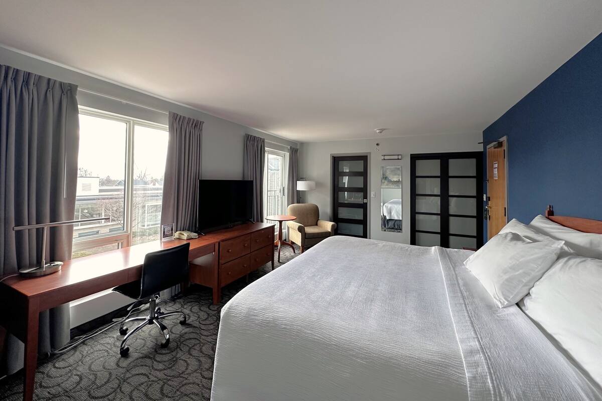 Room, 1 King Bed | Desk, blackout drapes, iron/ironing board, WiFi (free)