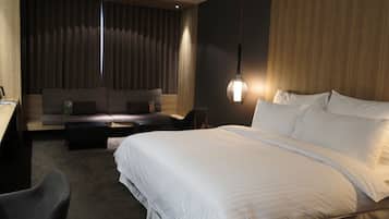 Premium bedding, minibar, in-room safe, desk