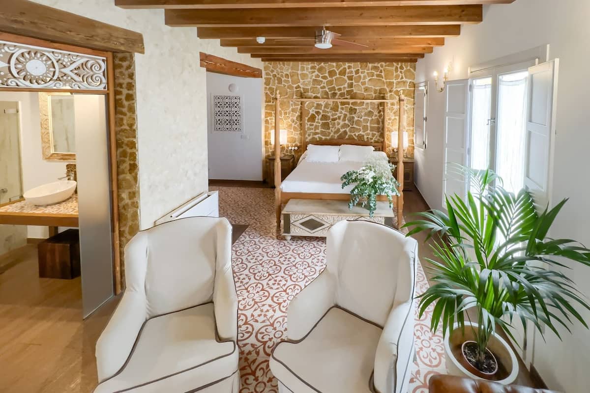 junior suite (zenobia) | down duvets, memory-foam beds, minibar, in-room safe