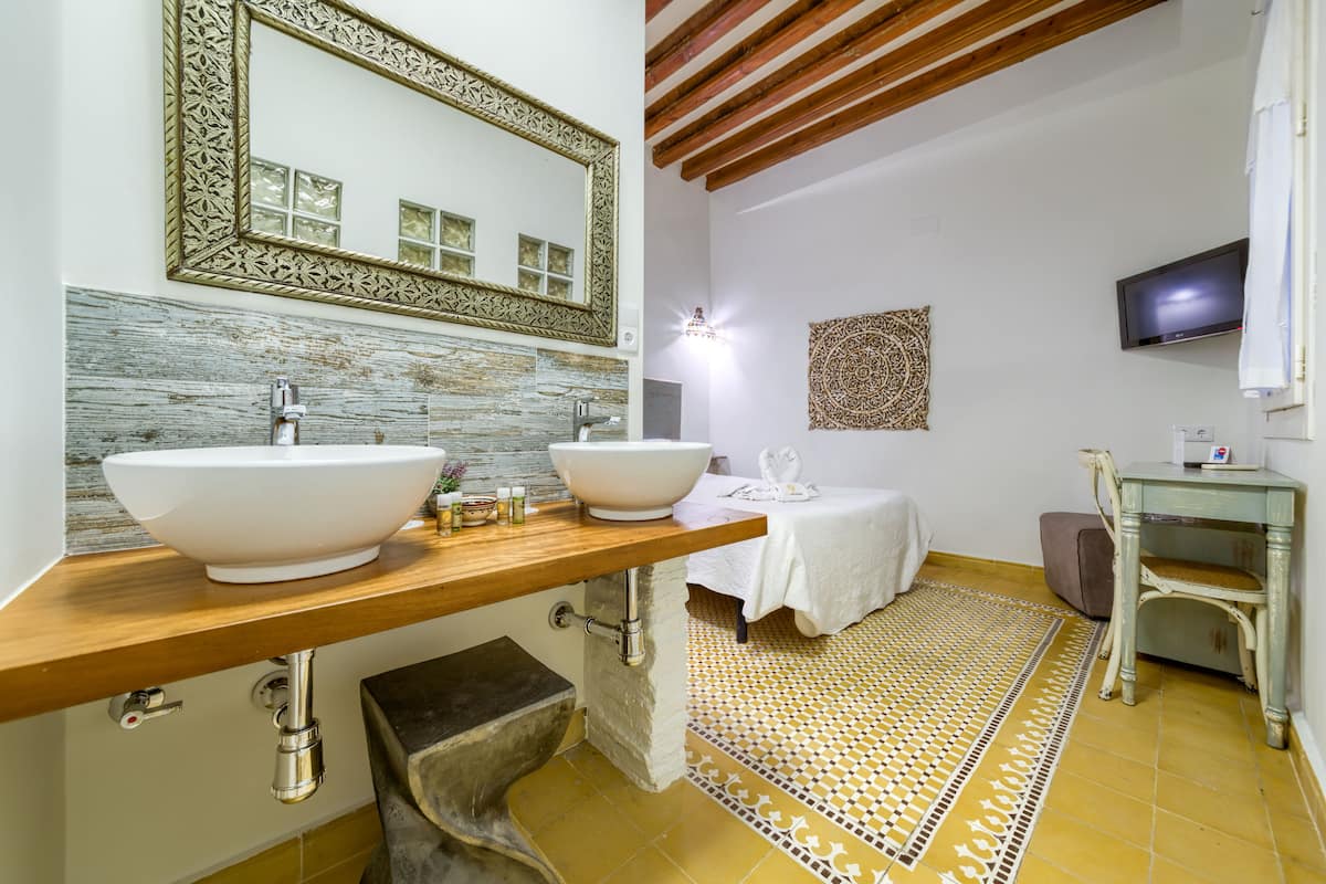 standard double room | down duvets, memory-foam beds, minibar, in-room safe