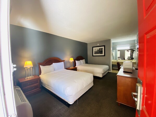 Room, 2 Double Beds, Non Smoking | Desk, free WiFi, bed sheets