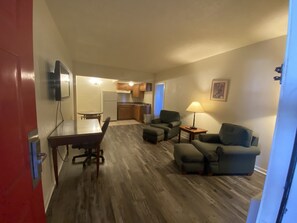 Suite, 2 Bedrooms, Non Smoking | Living area | 32-inch TV with cable channels