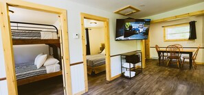 Signature Chalet, 2 Bedrooms, Non Smoking, Kitchen | Living area - Kouch Chalets (Saint Louis de Kent)