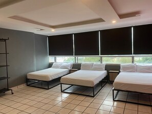 Family Triple Room, Multiple Beds, City View | Free WiFi, bed sheets