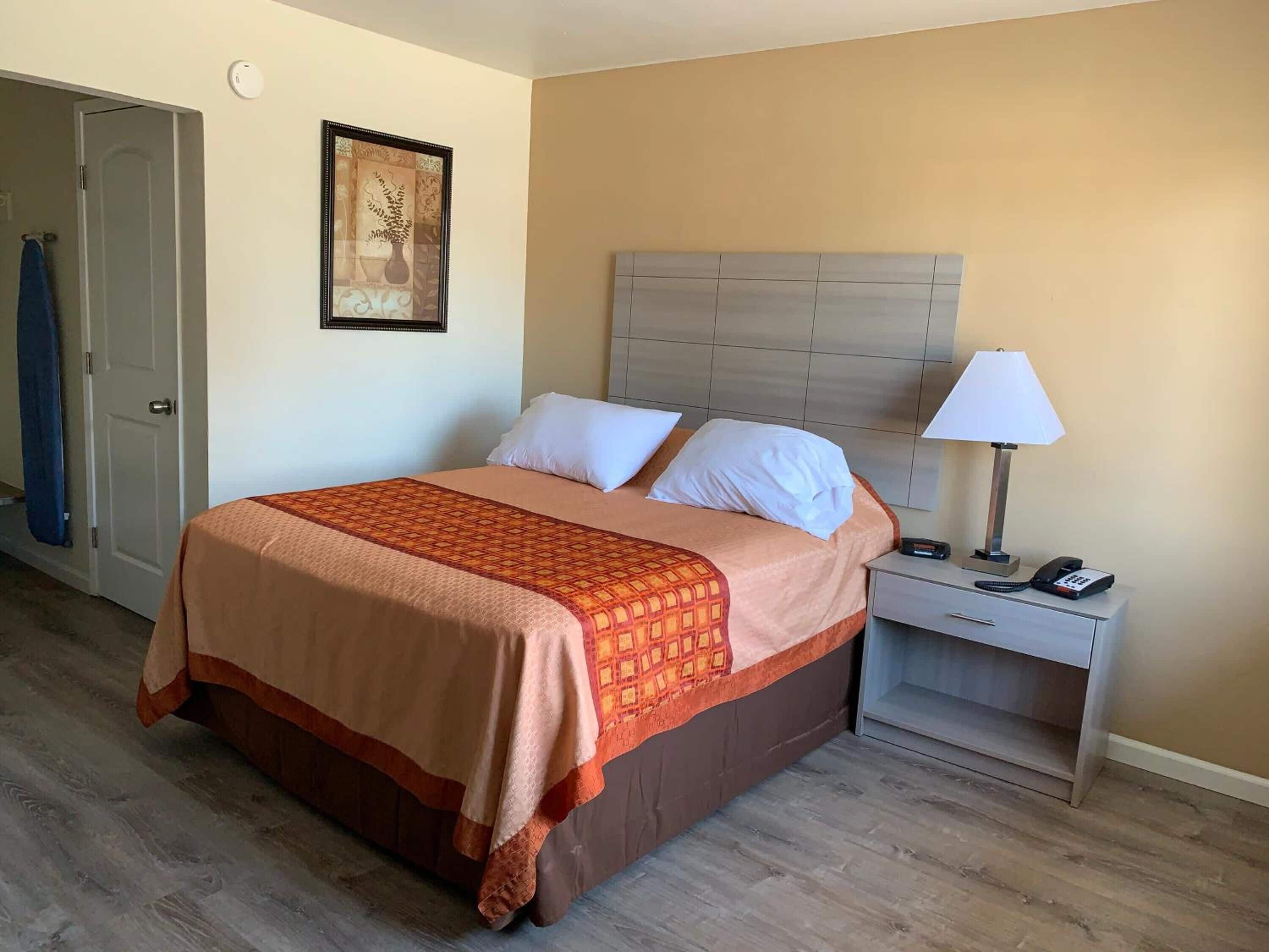 Individually decorated, individually furnished, desk, iron/ironing board