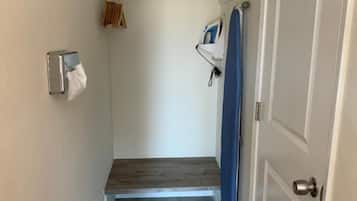 Individually decorated, individually furnished, desk, iron/ironing board