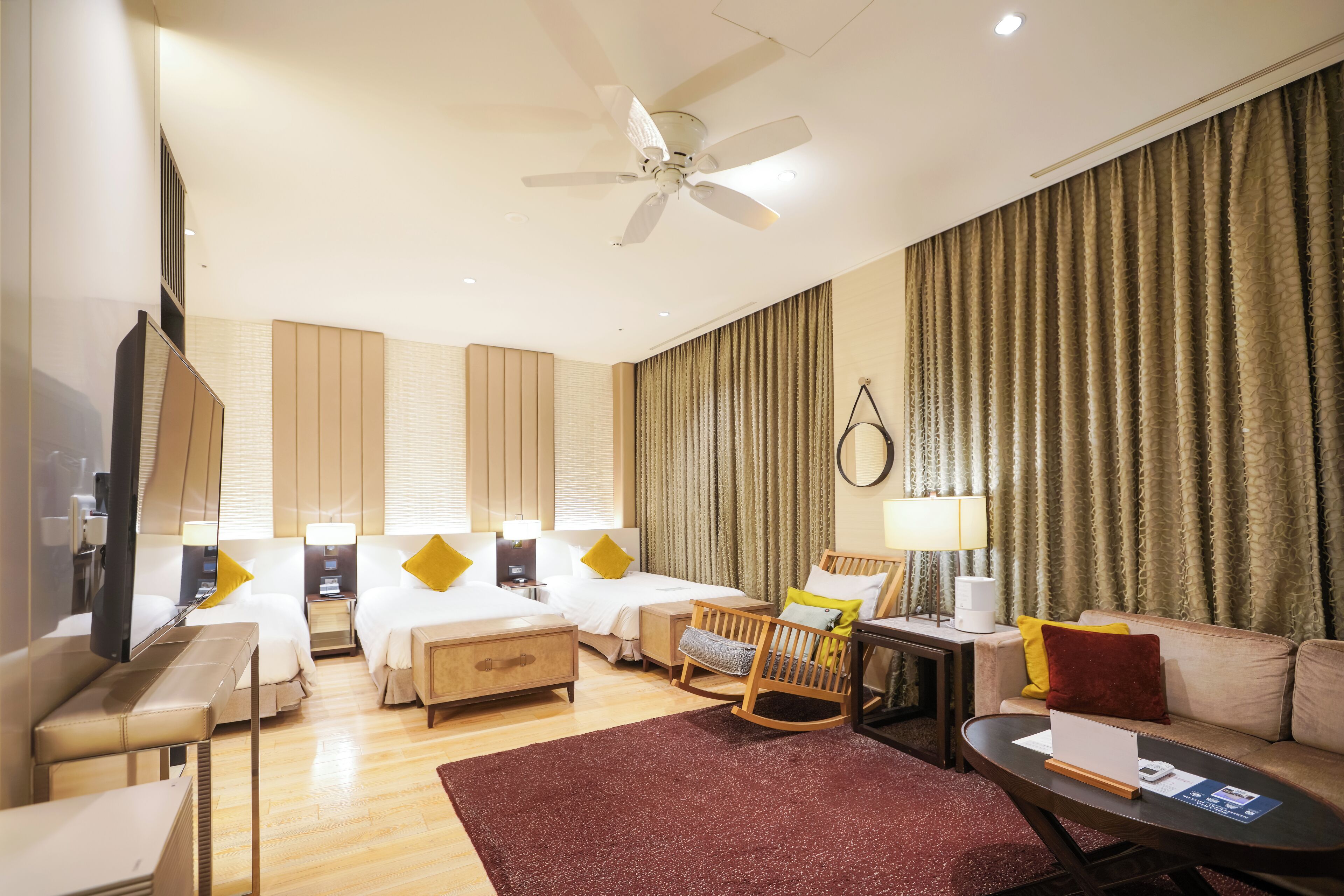 premium triple room | in-room safe, desk, blackout curtains, soundproofing