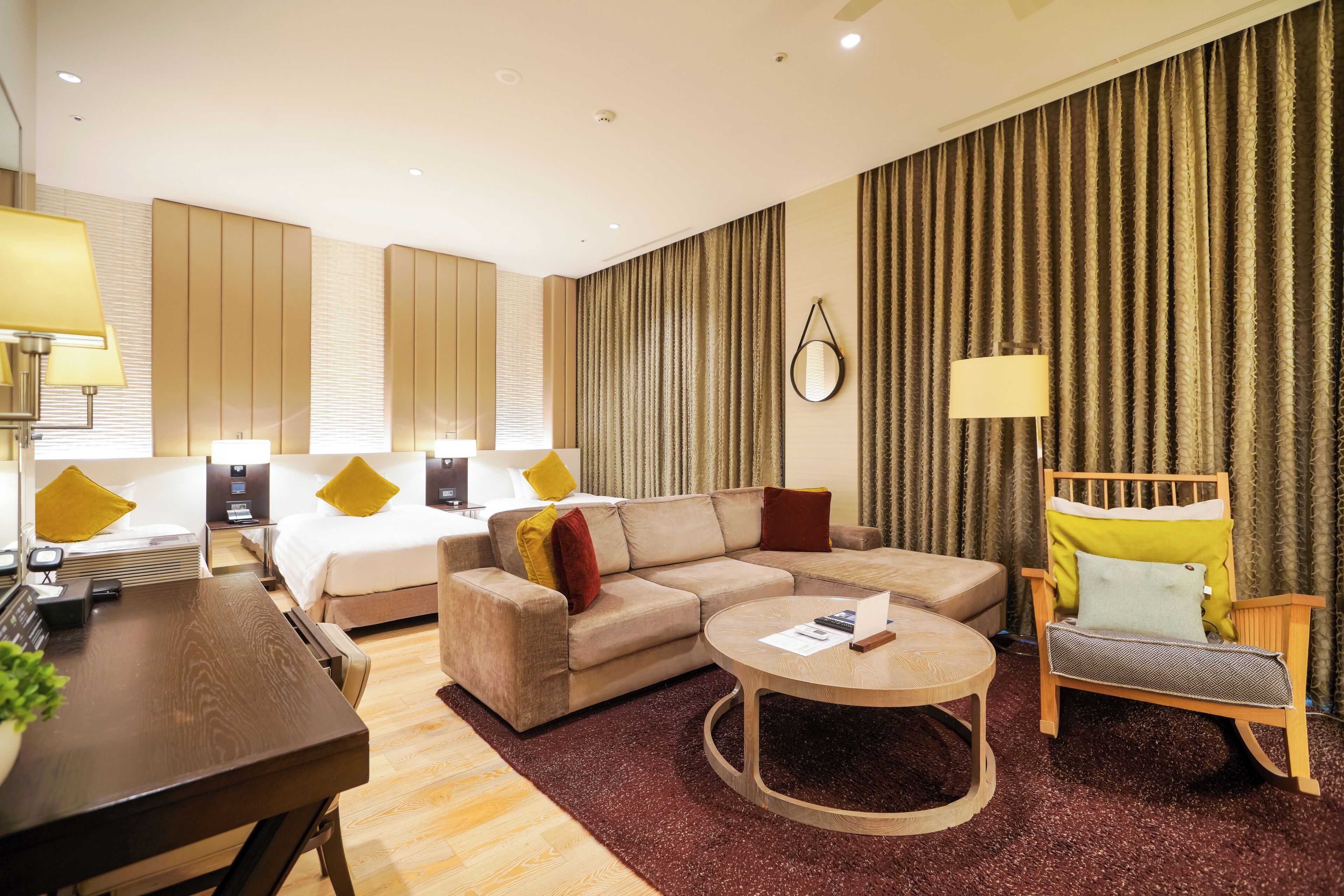 premium triple room | in-room safe, desk, blackout curtains, soundproofing