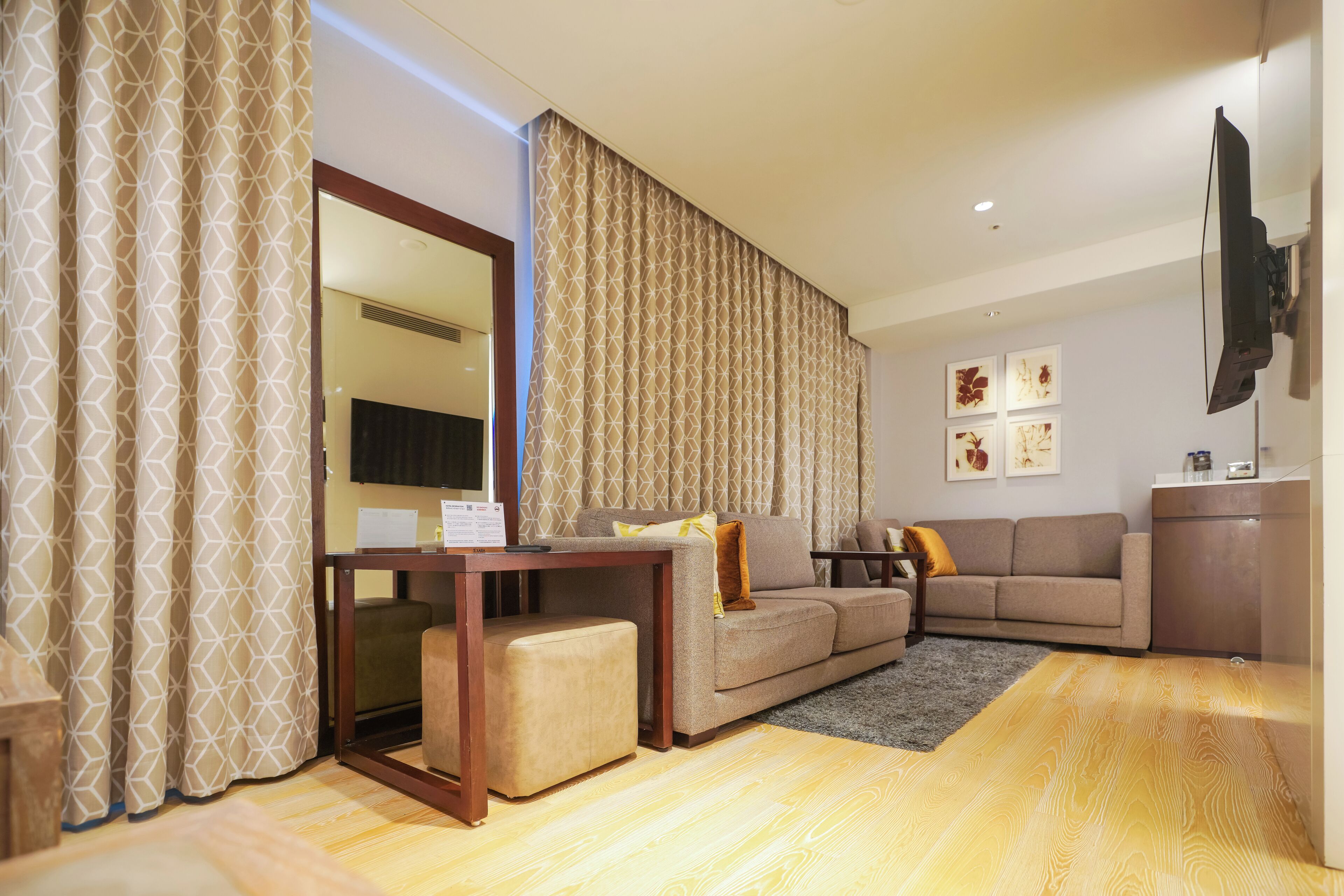 in-room safe, desk, blackout curtains, soundproofing